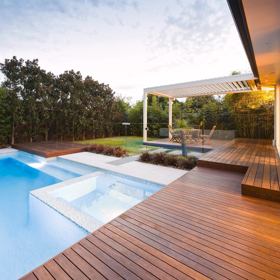 Timber M8 Facebook ad - finished Merbau deck