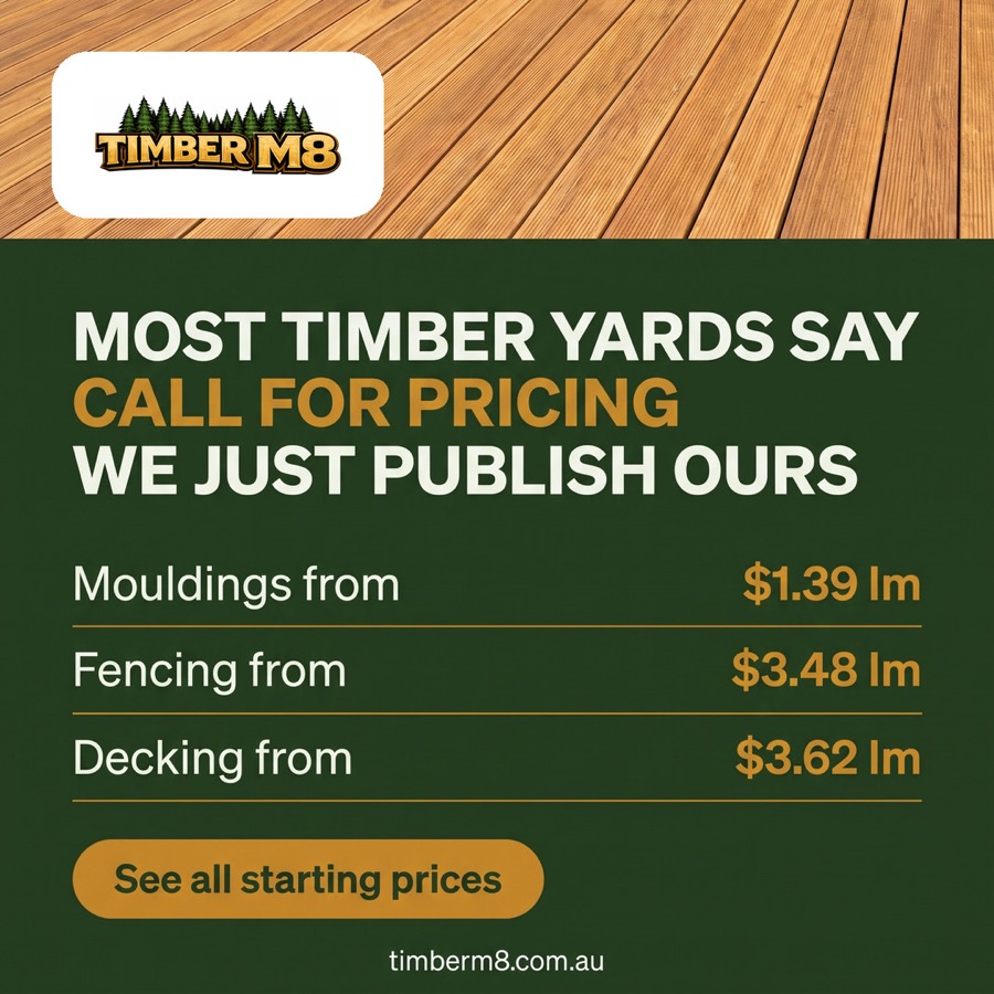 Timber M8 ad concept - we publish our prices