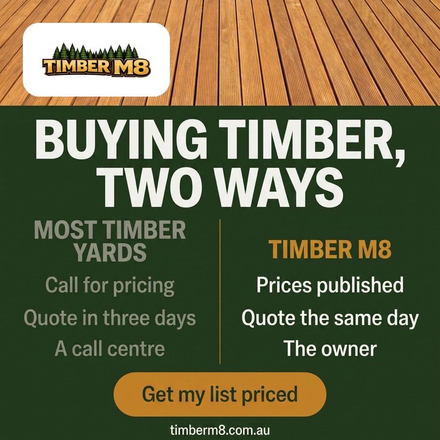 Timber M8 ad concept - buying timber two ways